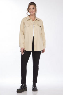 Блузка из эко-кожи свободного кроя с рукавом летучая мышь Matini 4.1515 - фото 2