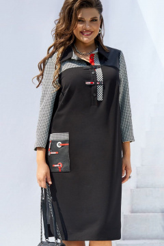 Vittoria Queen 16893 гусиная_лапка+черный-белый