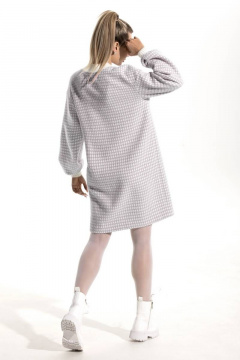 Демисезонный объемный кардиган с застежкой на пуговицы Golden Valley 3055 розовый - фото 2