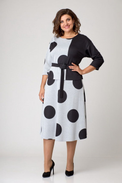 Трикотажный комплект: джемпер и юбка с поясом на пряжке Орхидея 1212 - фото 3