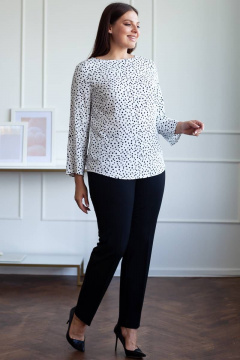 Белая демисезонная блуза из вискозы с разрезами Femme & Devur 70048 3.73F(170) - фото 2