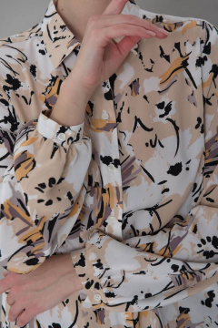Рубашка в цветочный принт из вискозы для повседневных образов Femme & Devur 70934 1.33F(170) - фото 4