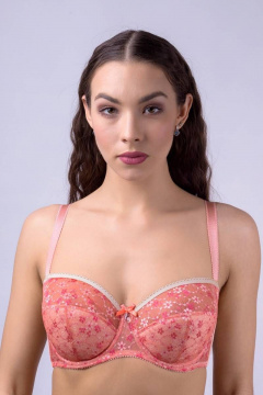 Бюстгальтер на каждый день из хлопка трикотаж розовый Verally 259-5 румянец - фото 3