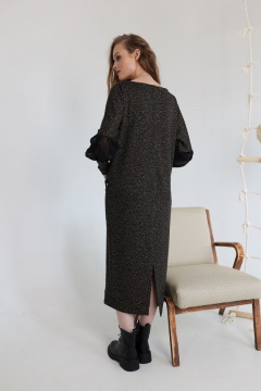 Демисезонное трикотажное платье с рукавами и застежкой AMORI 9613 - фото 4