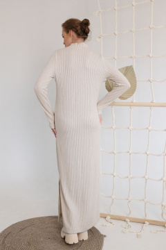Длинное трикотажное платье в стиле простоты AMORI 9604 молоко - фото 2