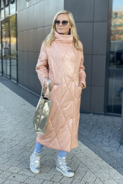 Пальто демисезонное свободного кроя из плащевки на синтепоне Azzara 3094 - фото 1