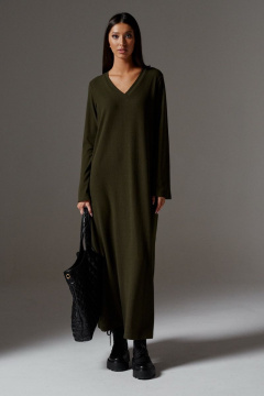 Платье А-силуэта из трикотажа в рубчик для повседневных образов ANNETE A3247 - фото 3