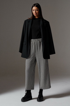 Кюлоты из трикотажа с контрастным принтом и поясом на резинке ANNETE A258 - фото 2