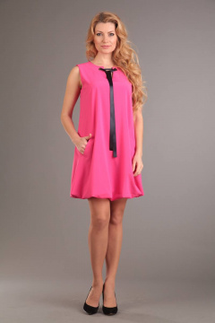 Платье из текстиля на лето длиной 85 см Liona Style 534 - фото 1