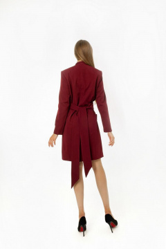 Платье пиджачного стиля с поясом для делового образа AURA otd 3144 марсала - фото 2