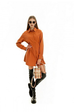 Платье AURA otd 3096 кэмел - фото 3