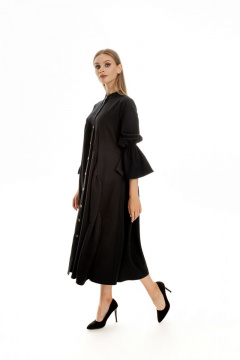 Классическое демисезонное платье в стиле casual AURA otd 3139 черный - фото 5