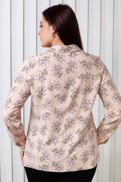 Рубашка из вискозы с классическим принтом и разрезами Femme & Devur 7127 4.34BF(170) - фото 4