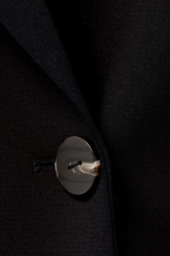 Жакет оверсайз удлиненный из трикотажа для делового стиля Панда 123330w черный - фото 4