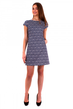 Платье трапециевидное с карманами и коротким рукавом из хлопка Mita ЖМ805 - фото 2