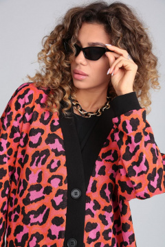 Демисезонный кардиган с модным принтом и накладными карманами ALEZA 1113 - фото 3