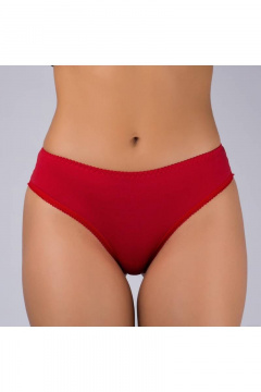 Трусы из эластичного трикотажа с кружевом на спине Verally 1003-4 красный - фото 1