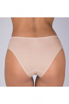 Трусы из хлопкового трикотажа с кружевной отделкой Verally 1040-3 серебристый пион - фото 2