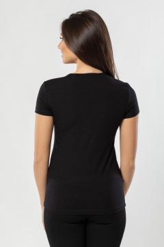 Фуфайка женская приталенная из трикотажа и хлопка SERGE 6367/56 black001 - фото 2