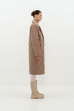 Пальто из плащёвой ткани, бежевое Elema 5-12194-1-170 бежевый - фото 3