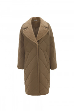 Пальто из плащёвой ткани, бежевое Elema 5-12194-1-170 бежевый - фото 5