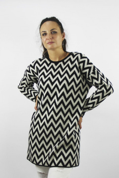 Джемпер вязаный с удлиненной линией плеча, черный Полесье С1385-22 2С5224-Д43 158,164 черный - фото 1