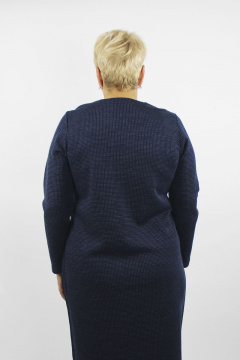 Платье с разрезом и карманами из трикотажа с воротником Полесье С4718-20 0С2221-Д43 164 т.синий - фото 4