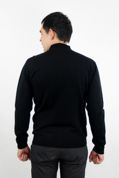 Демисезонный вязаный свитер зауженный с двойным воротником Полесье С3012-15 5С1749-Д43 170,176 черный - фото 4