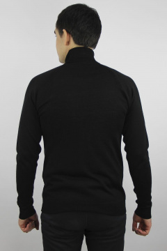 Черный мужской свитер трикотаж с круглым вырезом Полесье С3070-17 7С1581-Д43 170,176 черный - фото 4