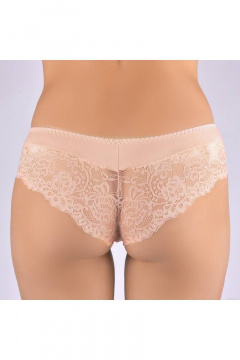 Трусы из хлопкового трикотажа с кружевной аппликацией Verally 190-3 серебристый пион - фото 2