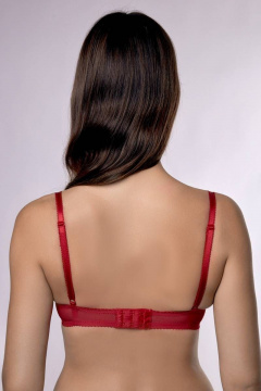 Бюстгальтер из эластичного кружева и сетки на каждый день Verally 2069-3 красный - фото 2