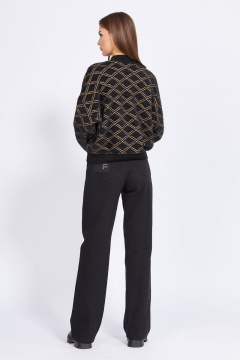 Брюки зауженные из джинса с накладными карманами EOLA 2233 черный - фото 3