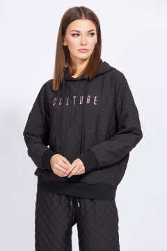 Брюки аллигаторные из костюмно-плательной ткани EOLA 2301 черный - фото 5