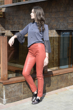 Брюки из хлопка с легким напылением на каждый день AMORI 5070 - фото 1