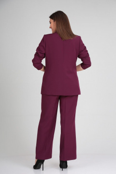 Демисезонный костюм 2-ка из тянущейся костюмной ткани Mubliz 003/1 слива - фото 2