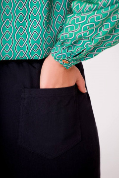 Черные джинсовые брюки прямого силуэта с резинкой Swallow 634 черный - фото 4