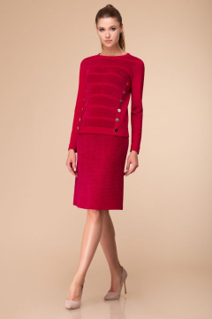 Демисезонная юбка из трикотажа с классическим силуэтом Barbara Geratti С1169BG H красный - фото 1