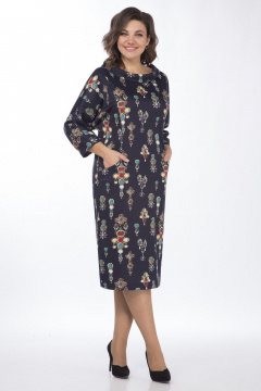 Платье прямого силуэта из трикотажа с рельефами и карманами Matini 3.1659 - фото 4