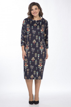 Платье прямого силуэта из трикотажа с рельефами и карманами Matini 3.1659 - фото 2