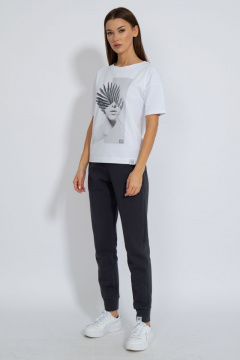 Футболка круглогодичная свободный крой из хлопкового трикотажа Kivviwear 4026.87 - фото 5