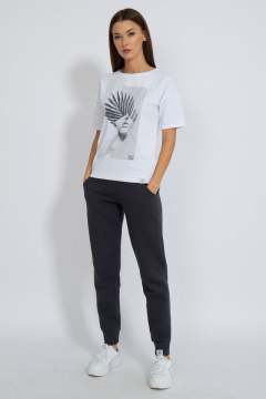 Футболка круглогодичная свободный крой из хлопкового трикотажа Kivviwear 4026.87 - фото 2