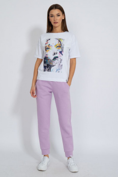 Футболка круглогодичная свободный крой из хлопкового трикотажа Kivviwear 4026.88 - фото 4