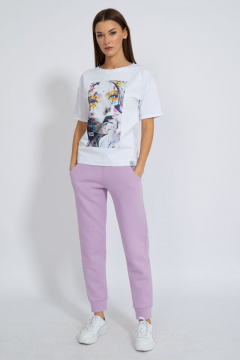 Футболка круглогодичная свободный крой из хлопкового трикотажа Kivviwear 4026.88 - фото 2