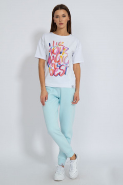 Футболка круглогодичная свободный крой из хлопкового трикотажа Kivviwear 4026.89 - фото 3