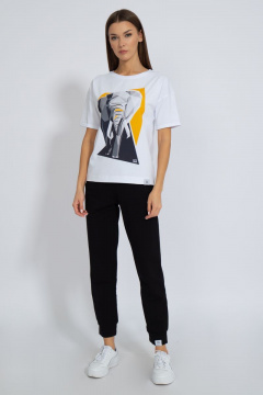 Футболка круглогодичная свободный крой из хлопкового трикотажа Kivviwear 4026.90 - фото 2