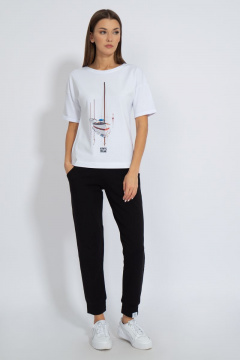 Футболка круглогодичная свободный крой из хлопкового трикотажа Kivviwear 4026.91 - фото 3