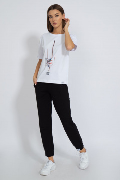 Футболка круглогодичная свободный крой из хлопкового трикотажа Kivviwear 4026.91 - фото 2