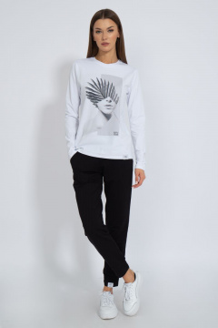 Лонгслив классический хлопковый для повседневной носки Kivviwear 4061.26 - фото 3