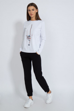 Лонгслив хлопковый с принтом для демисезона Kivviwear 4061.27 - фото 5