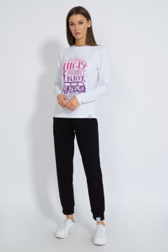 Лонгслив хлопковый с принтом для комфортного образа Kivviwear 4061.32 - фото 4